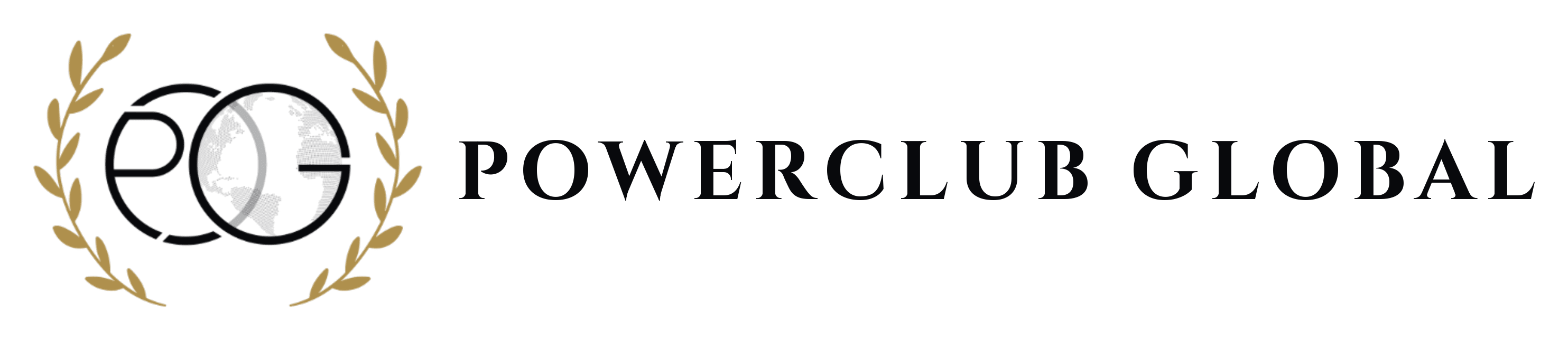 Powerclub Global logo, horizontal on white